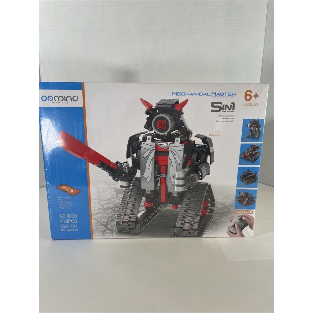 5 in 1 STEM Robot Building Kit, APP & Remote Control Samurai/Ninja 419 Pieces